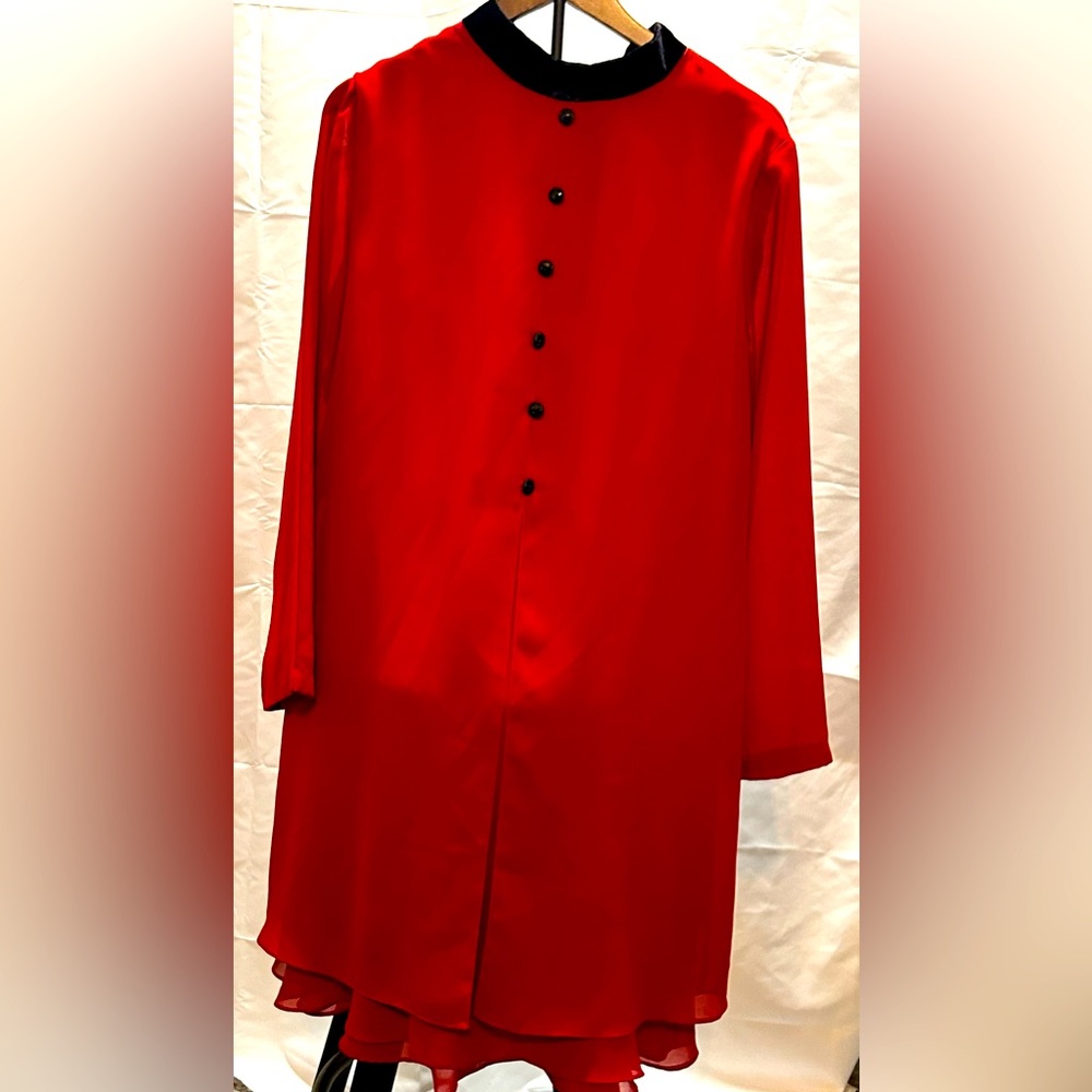 Vintage, MJW Studio red dress, size 14